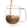 हैंडल के साथ ग्लास मिल्क कप
